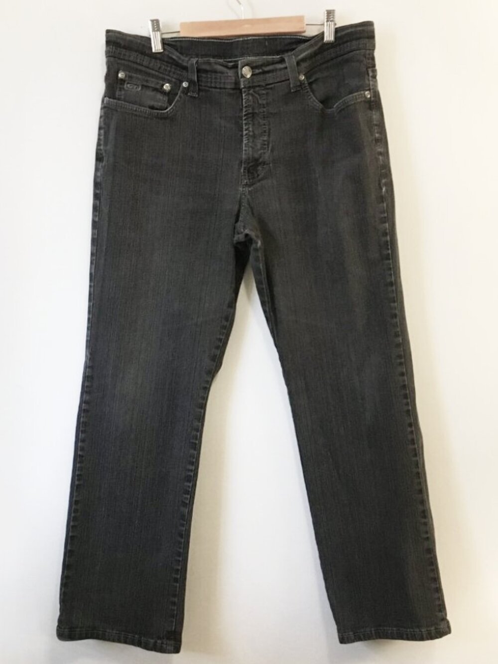 Point Zero Dark Gray/Black Straight-Leg Jeans | 34" Waist